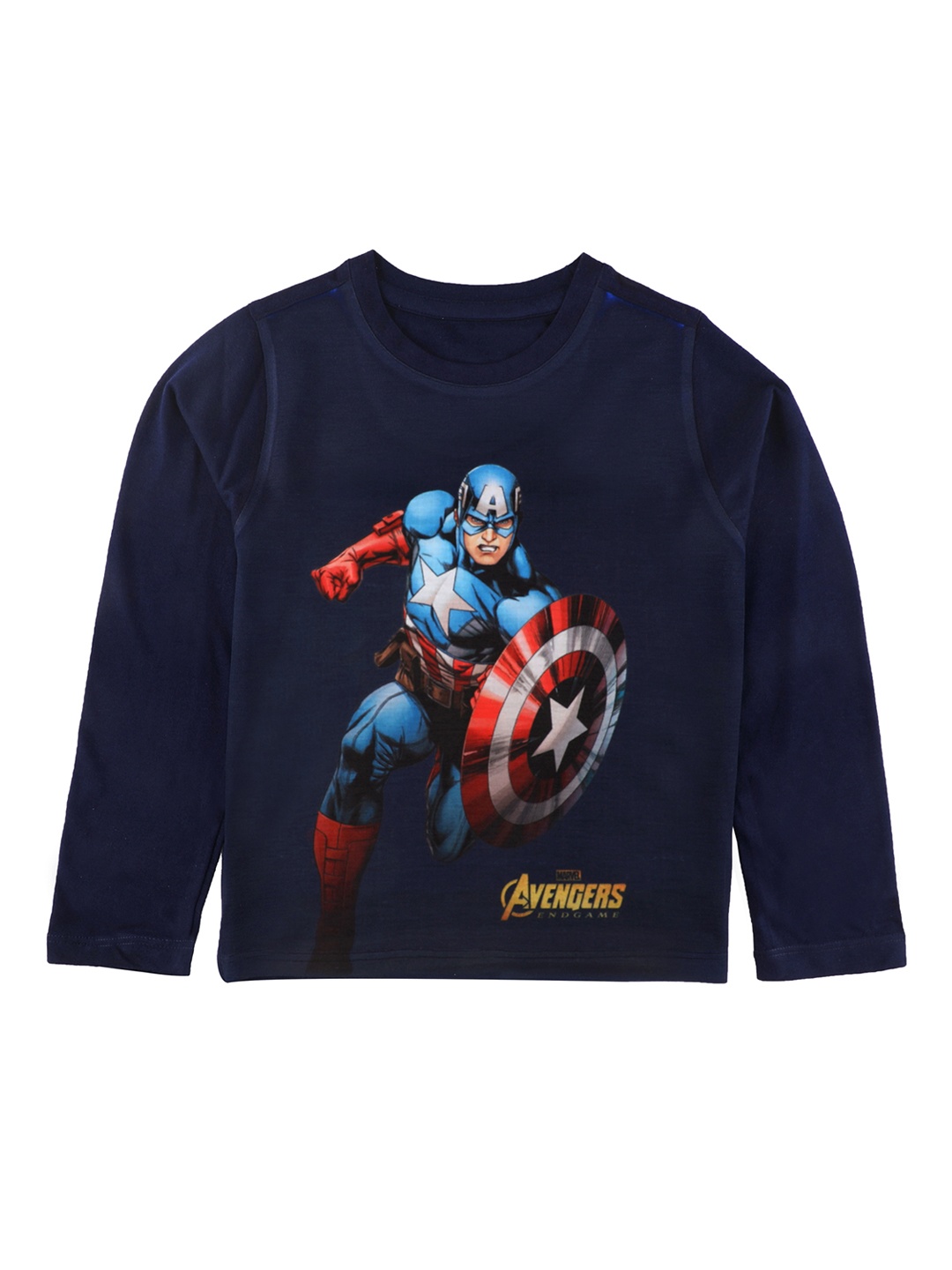 

Marvel by Wear Your Mind Boys Navy Blue Printed Round Neck T-shirt