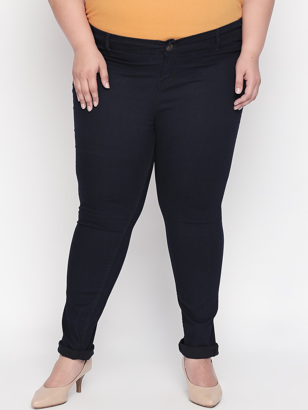 

ZUSH Plus Size Women Navy Blue Skinny Fit Denim Jeggings