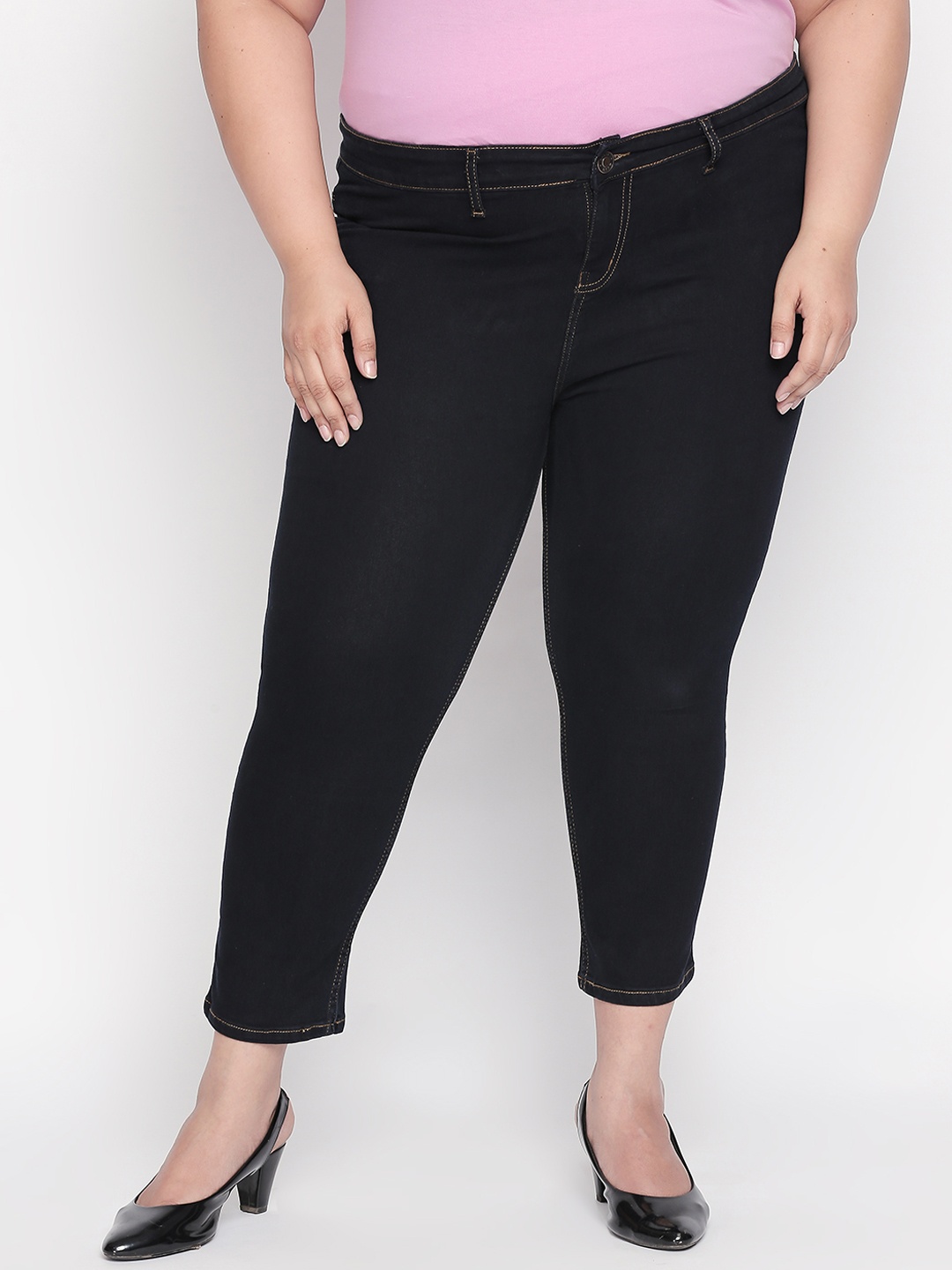 ZUSH Plus Size Women Black Skinny Fit Denim Jeggings
