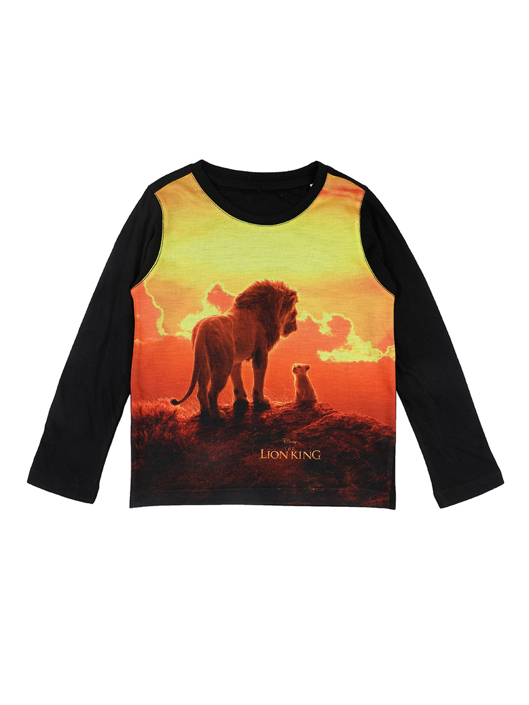 

Disney by Wear Your Mind Boys Black Printed Round Neck T-shirt