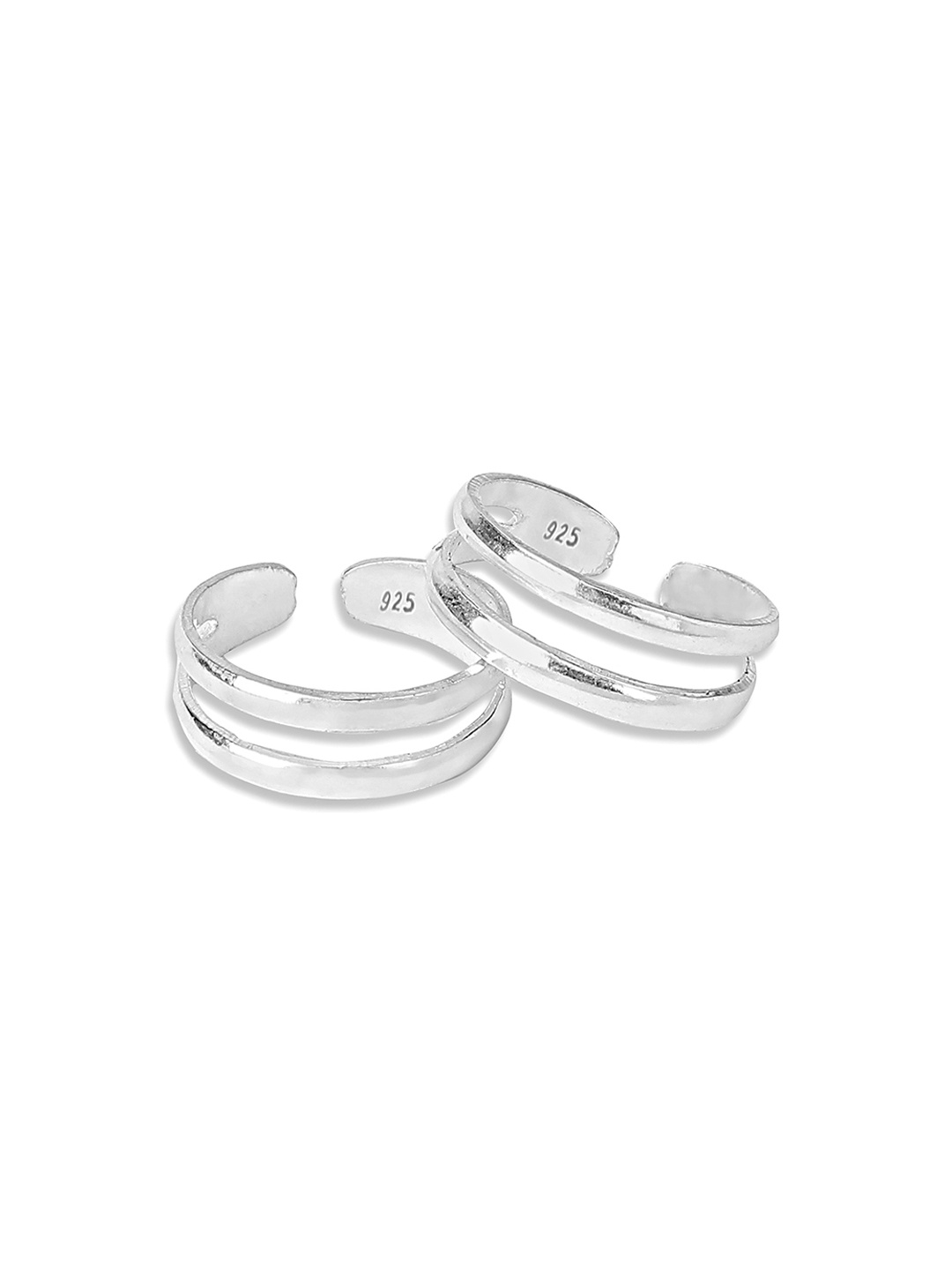 

ZAYN Women 925 Sterling Silver Set of 2 Silver-Plated Toe Rings