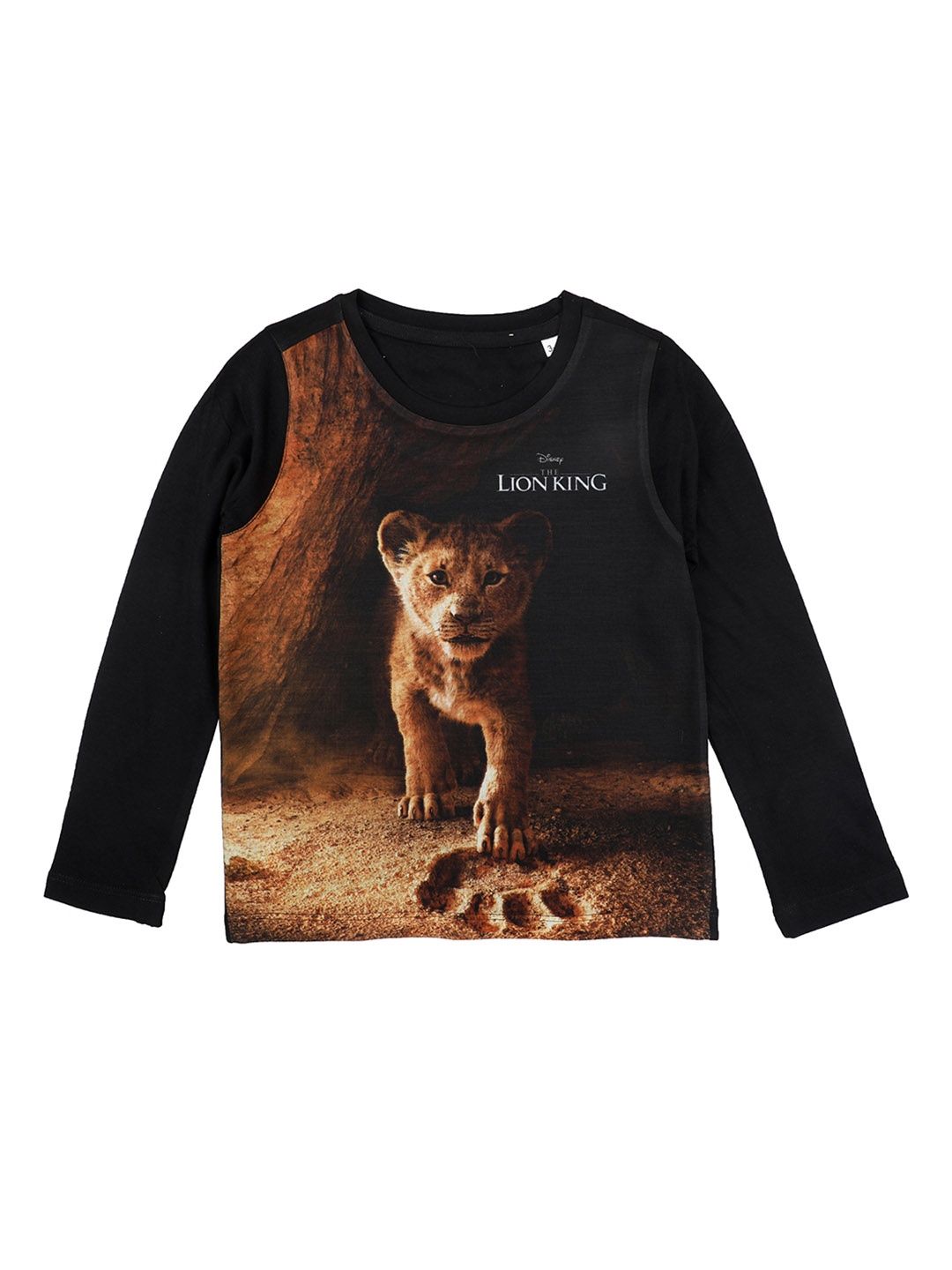 

Disney by Wear Your Mind Boys Brown Printed Round Neck T-shirt