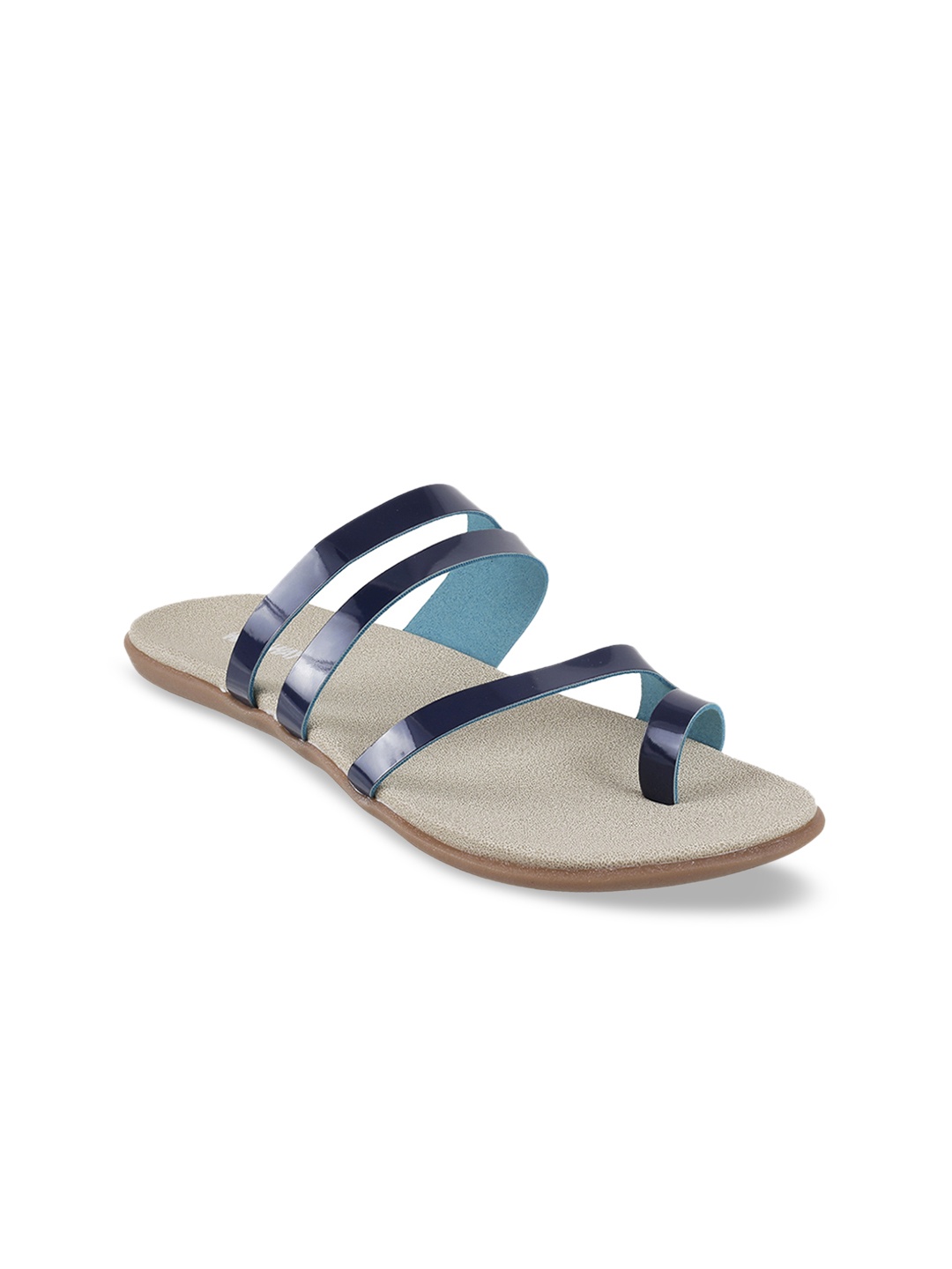 

WALKWAY by Metro Women Blue Solid One Toe Flats