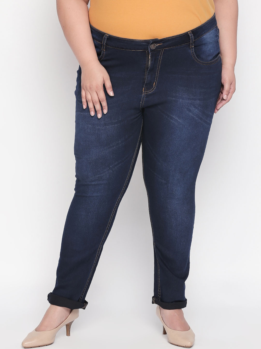 

ZUSH Plus Size Women Blue Regular Fit Mid-Rise Clean Look Jeans