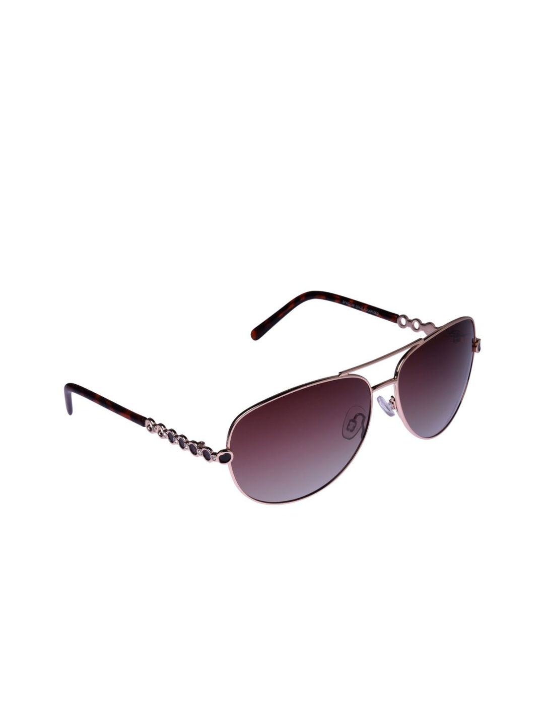 

Steve Madden Unisex UV Protected Aviator Sunglasses SM482139, Gold