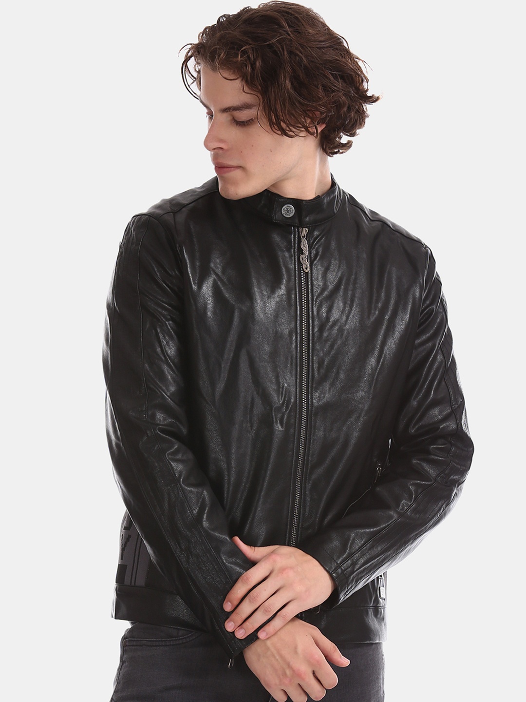 

Ed Hardy Men Black Solid Biker Jacket