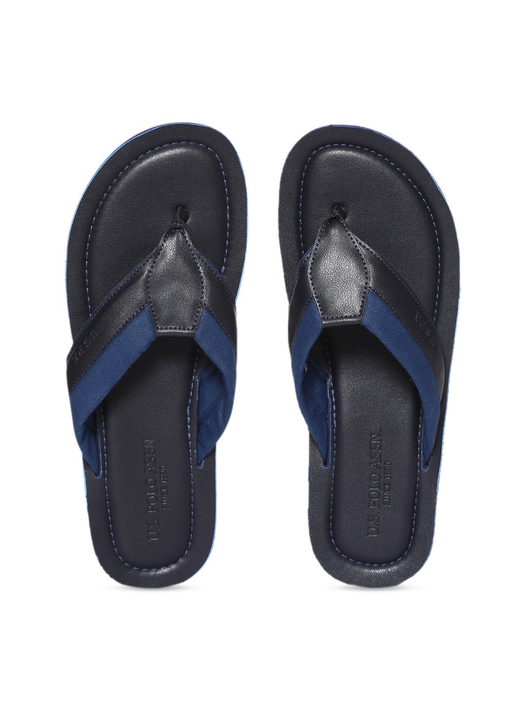 

U.S. Polo Assn. Men Navy Blue & Black Comfort Sandals