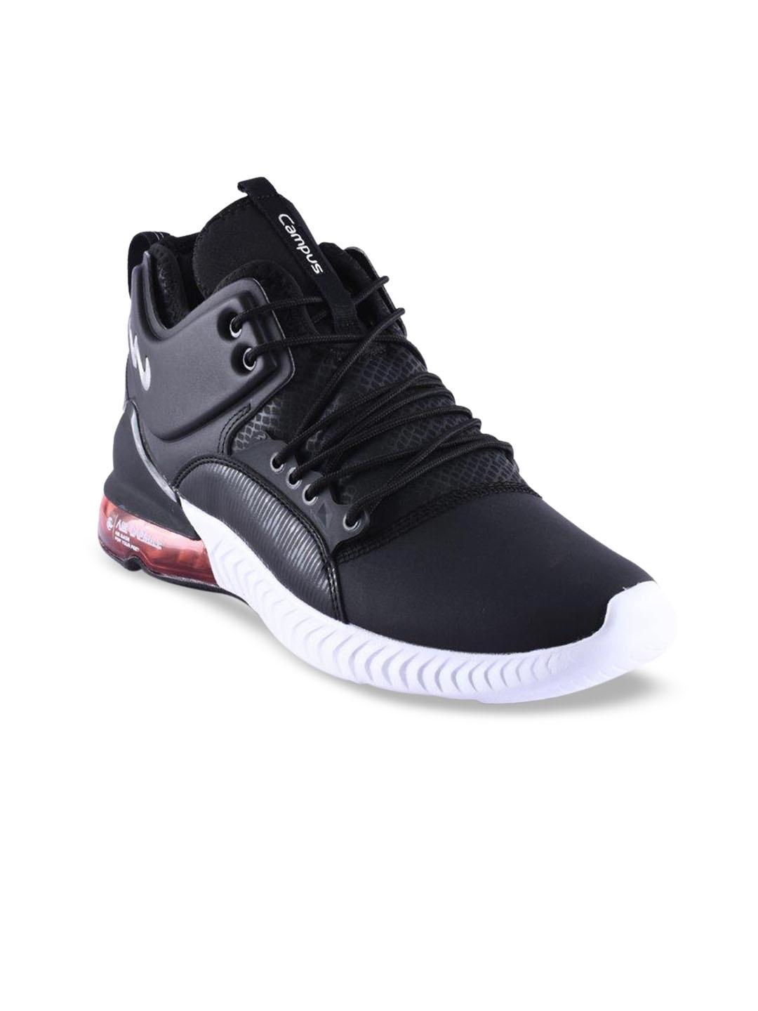 

Campus Men Black STEEL Mid-Top Running Shoes
