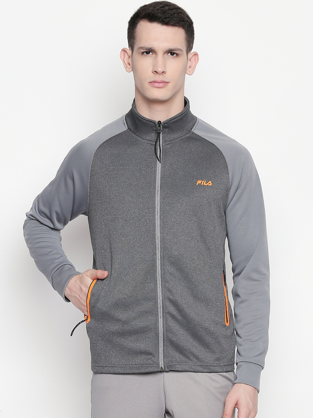 

FILA Men Grey Solid Lightweight Sporty Jacket