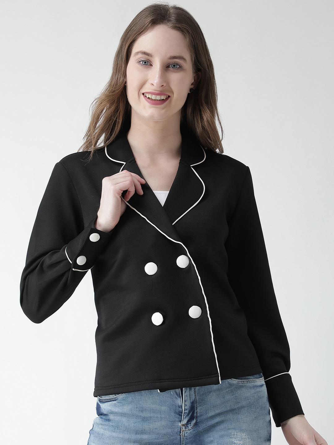 

KASSUALLY Women Black Solid Jacket