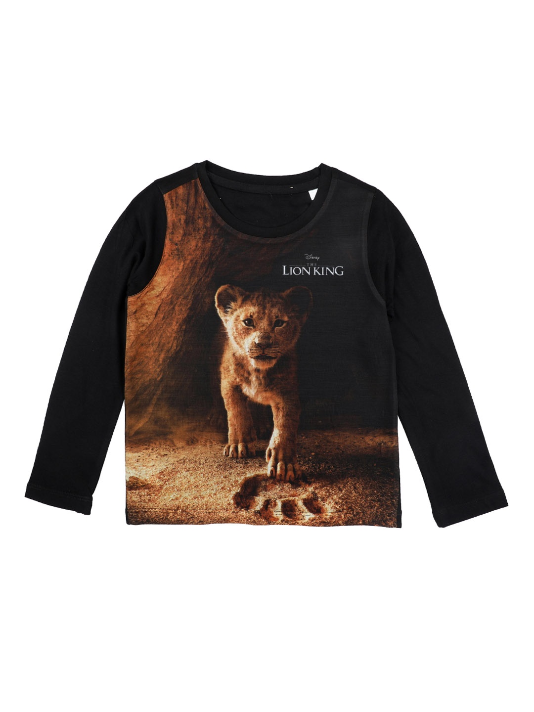 

Disney by Wear Your Mind Boys Brown Printed Round Neck T-shirt