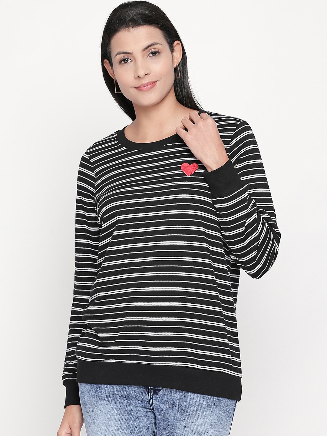 

Honey by Pantaloons Women Black Printed Sweatshirt