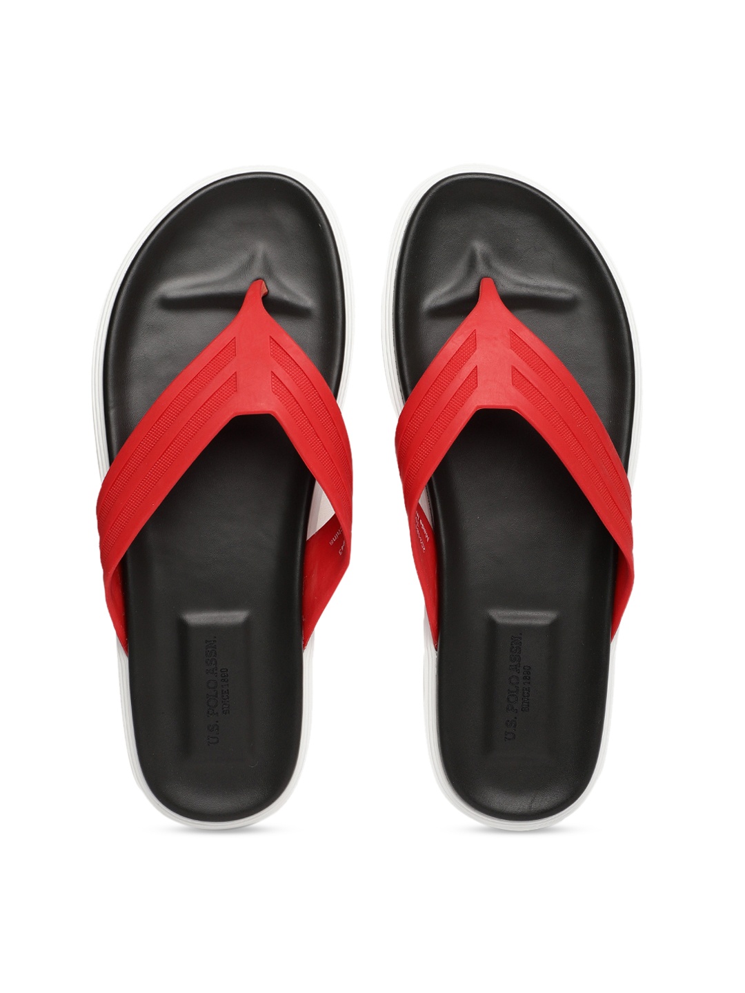 

U.S. Polo Assn. Men Red Solid Thong Flip-Flops