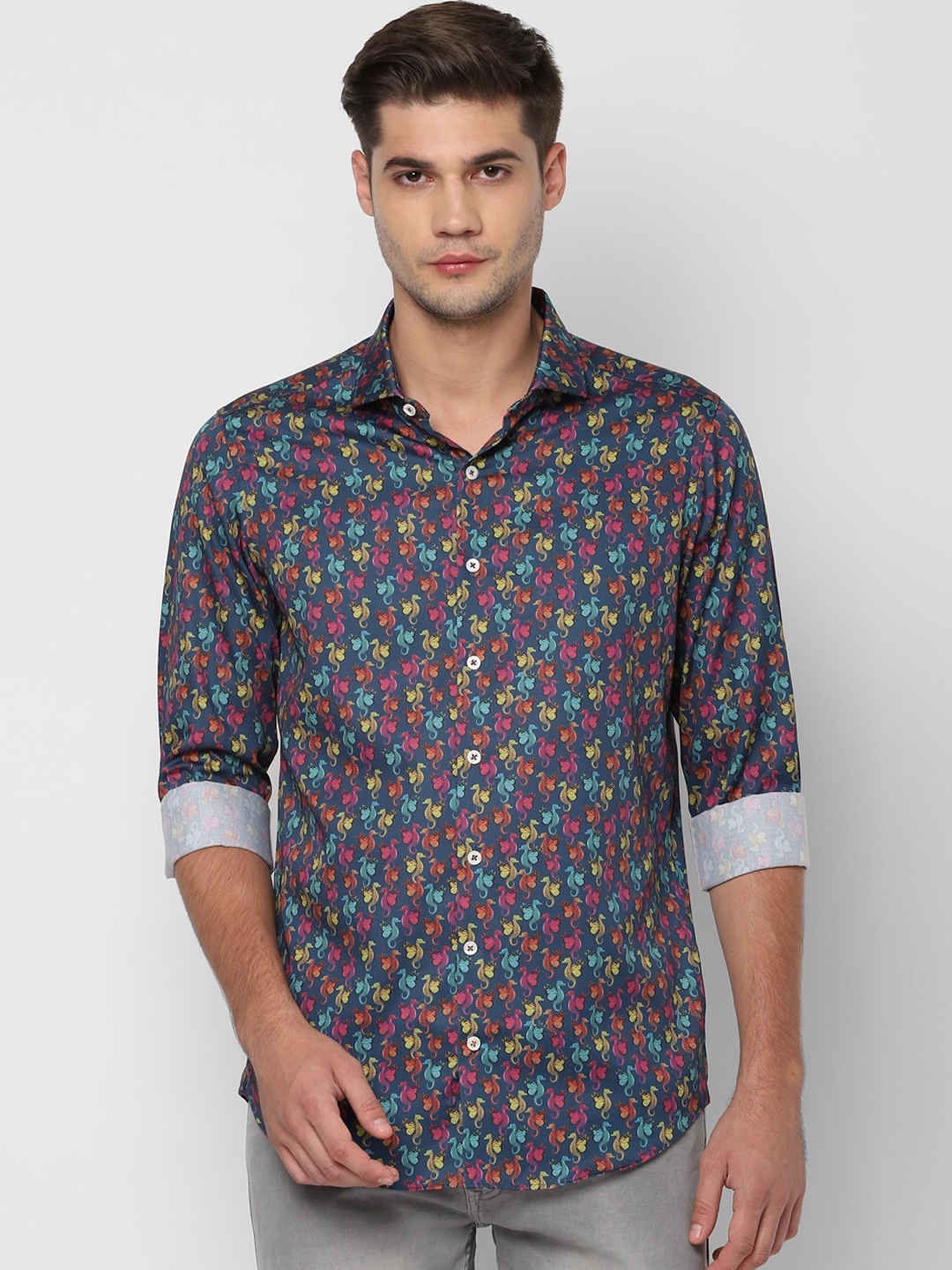 

SIMON CARTER LONDON Men Multicoloured Slim Fit Printed Casual Shirt, Multi