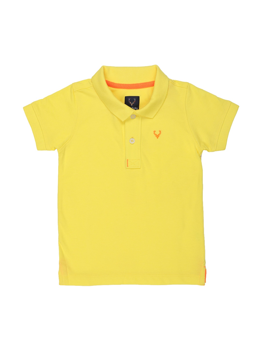 

Allen Solly Junior Boys Yellow Solid Polo Collar T-shirt