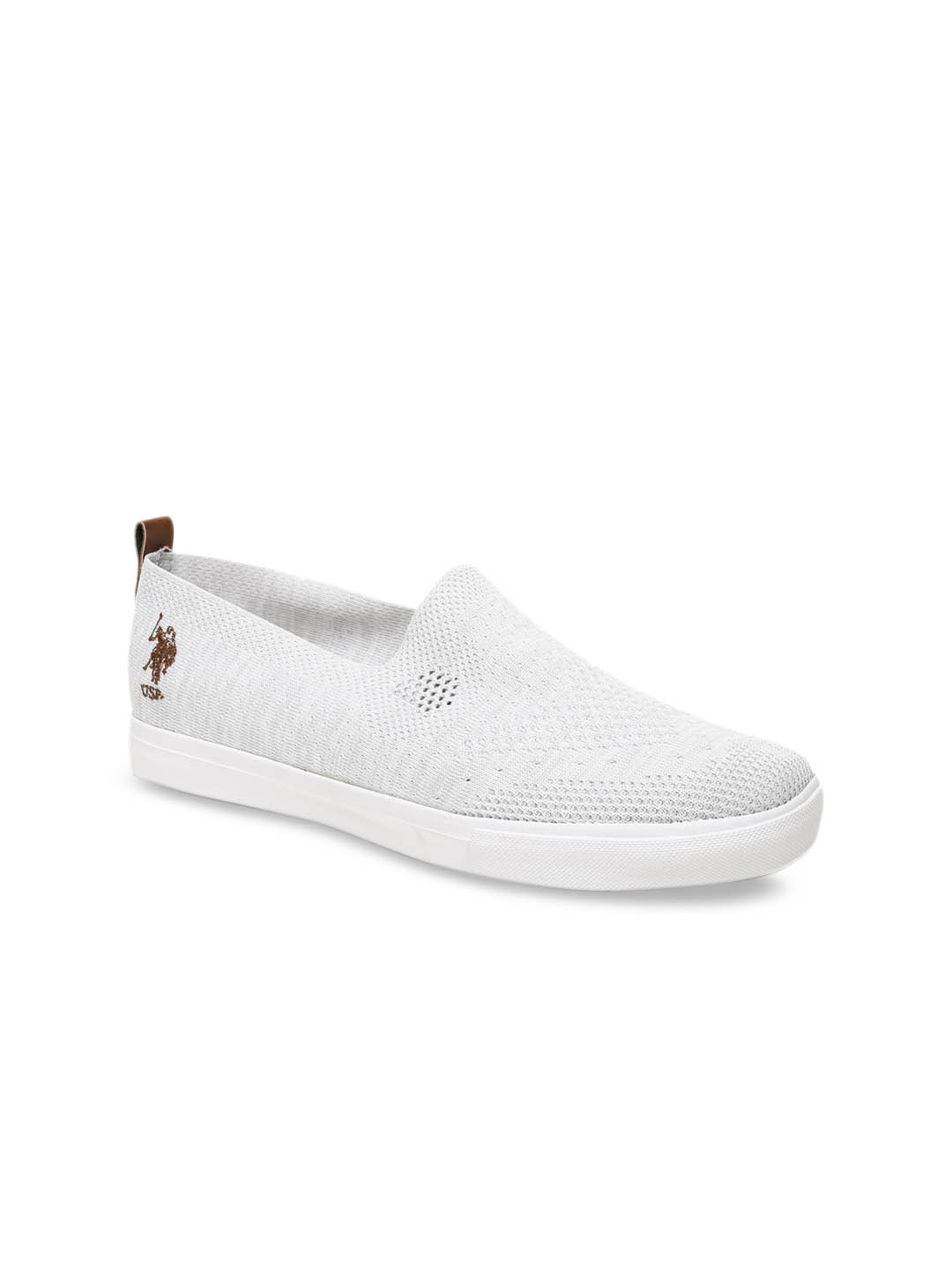 

U.S. Polo Assn. Men White Slip-On Sneakers
