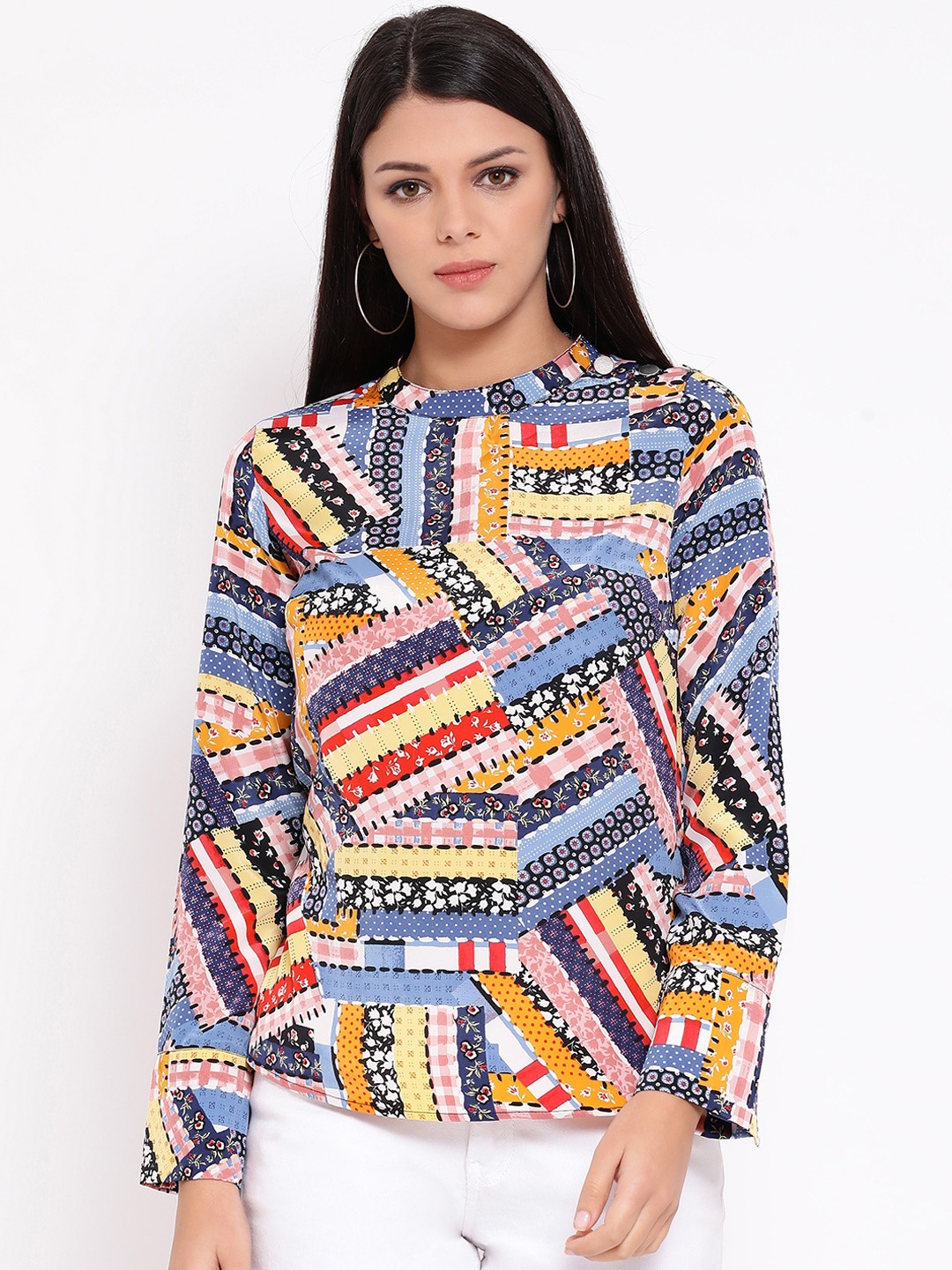 

Oxolloxo Women Multicoloured Printed Top, Multi