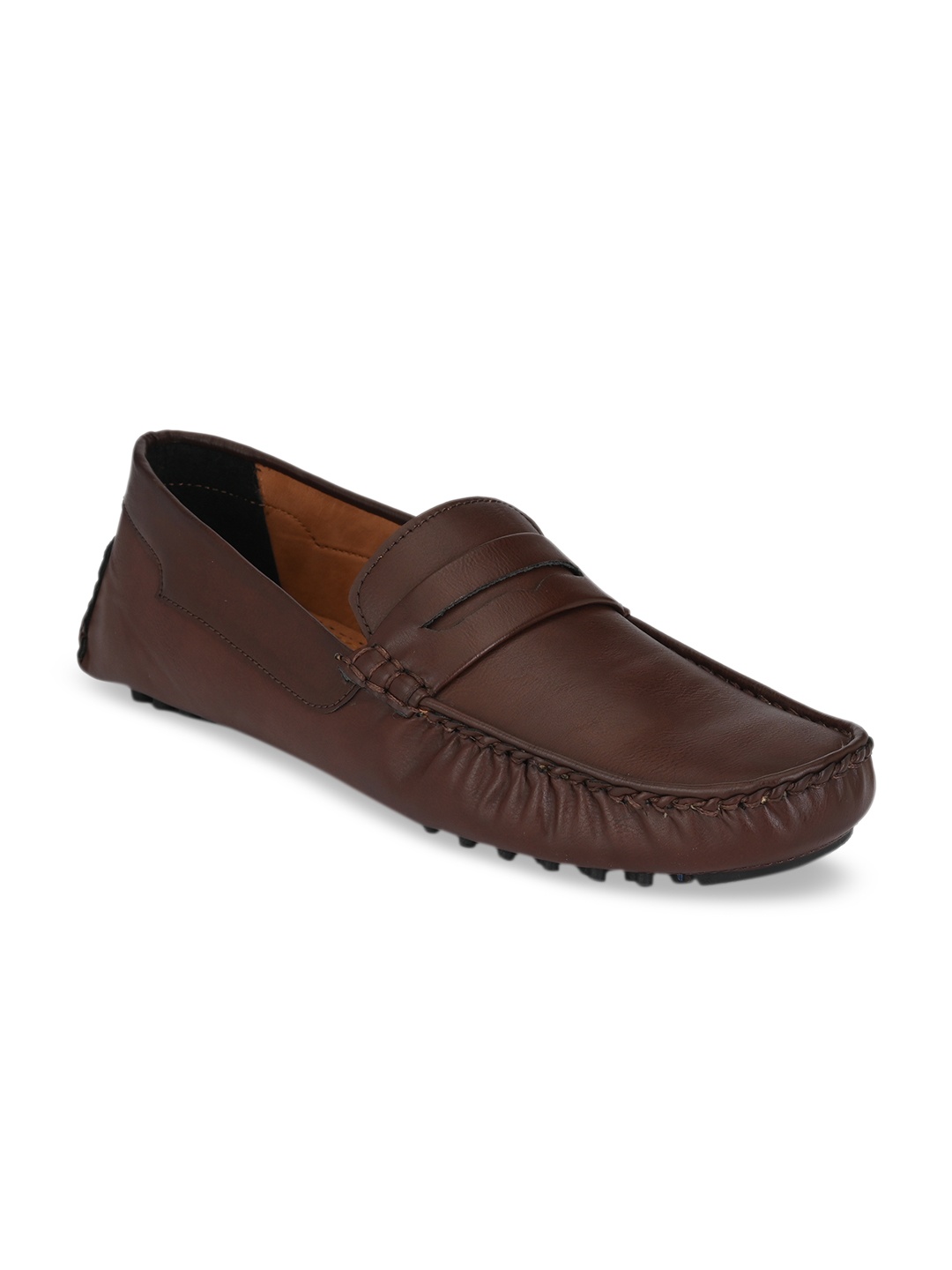 

SHENCES Men Brown Lightweight Driving Shoes
