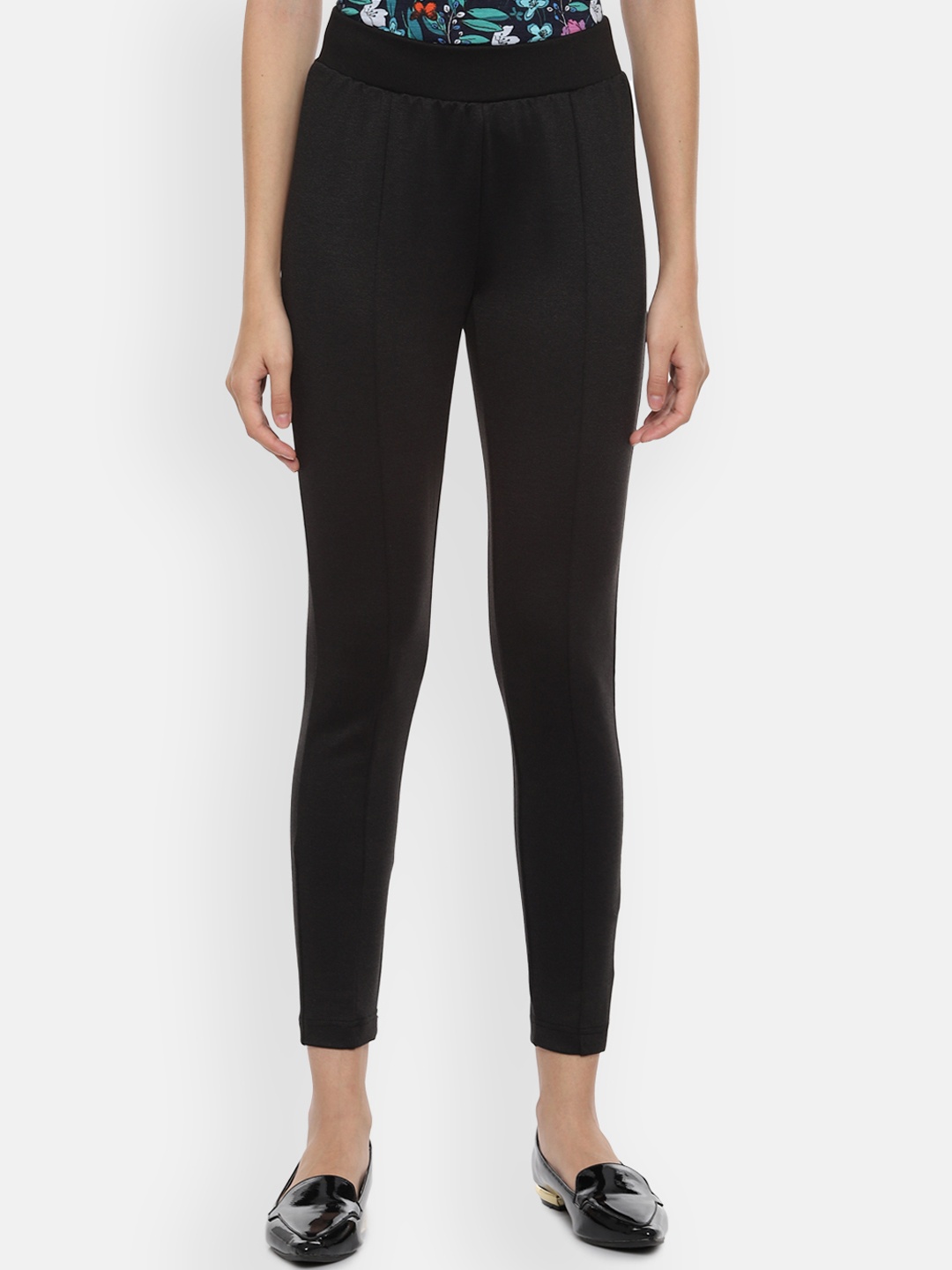 Van Heusen Woman Brown Regular Fit Solid Treggings