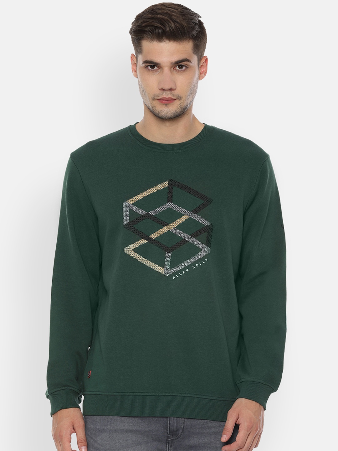 

Allen Solly Sport Men Green Printed Sweatshirt