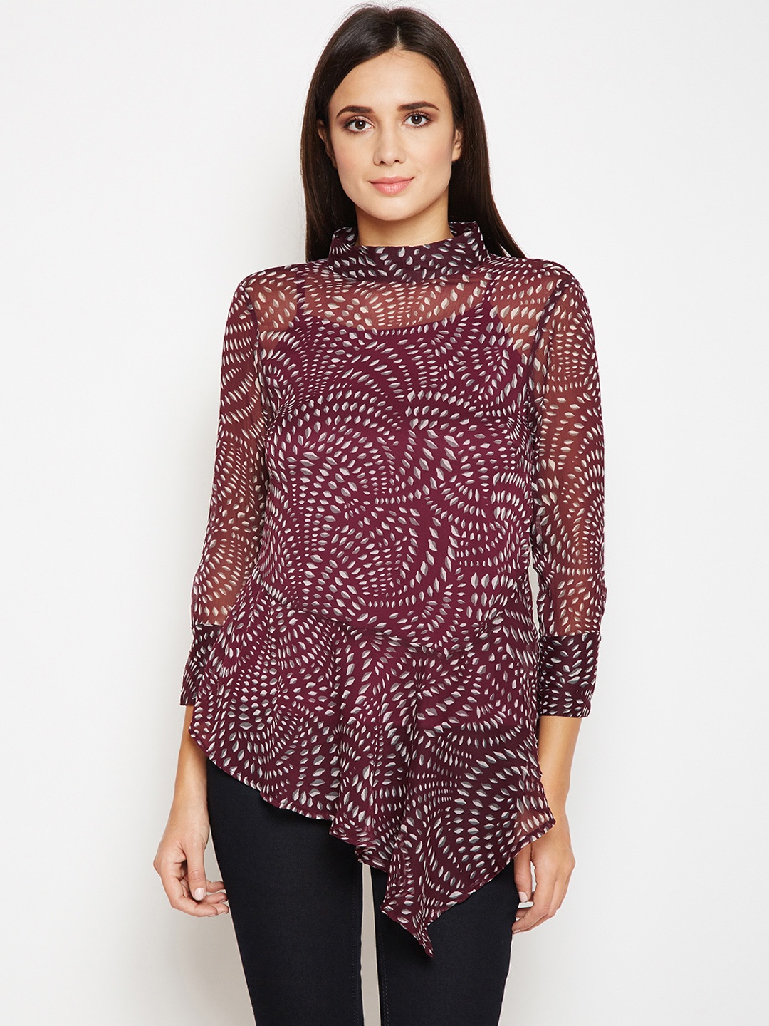 

Oxolloxo Women Maroon Printed Top