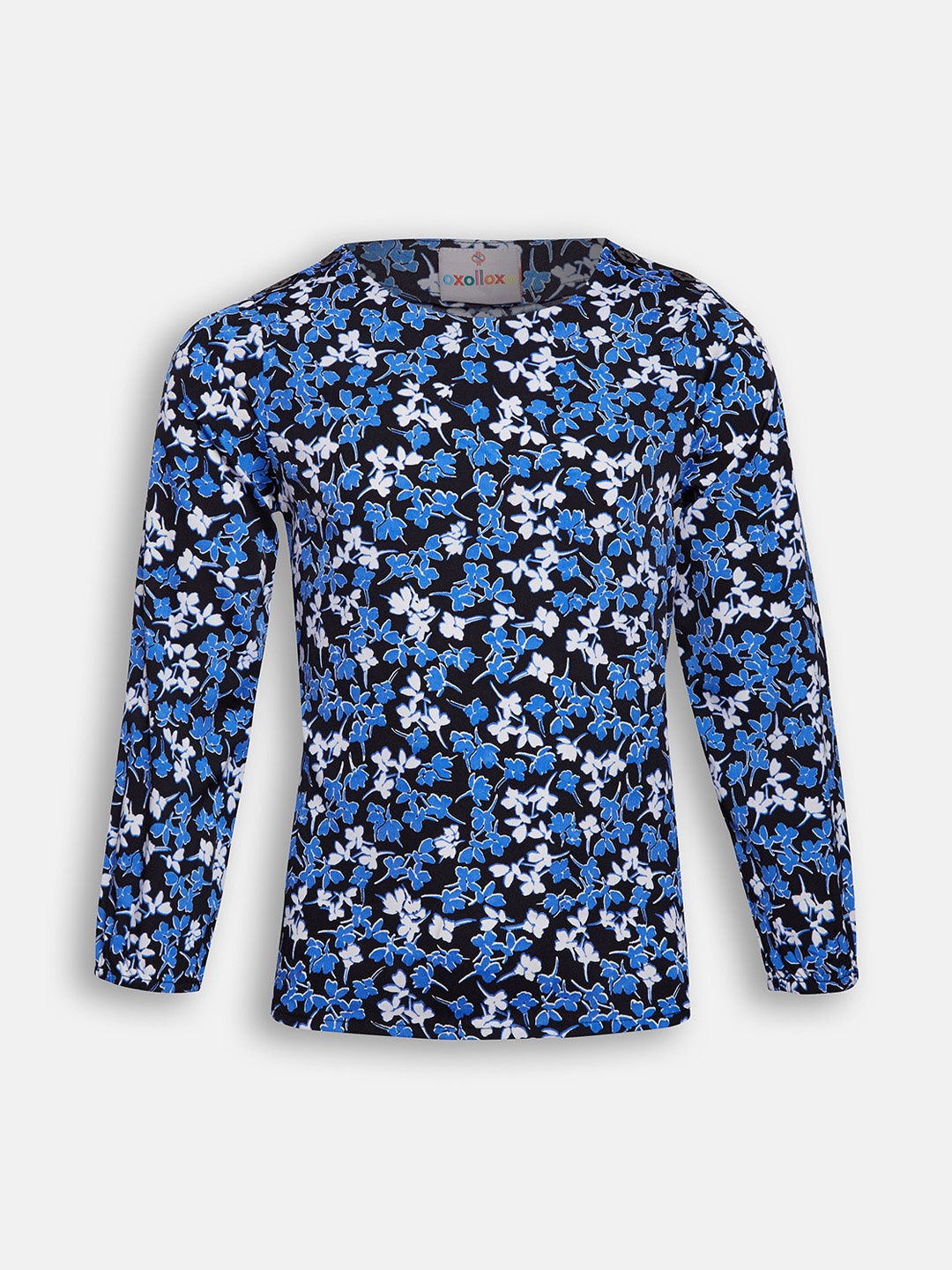 

Oxolloxo Girls Black & Blue Printed Top