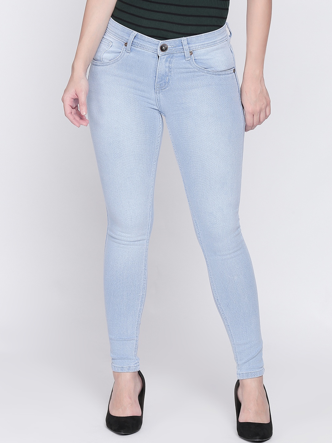 

High Star Women Blue Slim Fit Mid-Rise Clean Look Stretchable Jeans