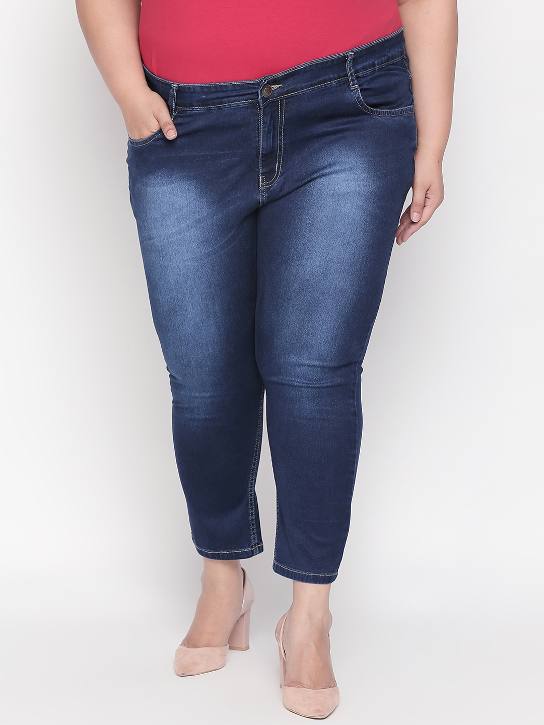 

ZUSH Plus Size Women Blue Regular Fit Mid-Rise Clean Look Jeans
