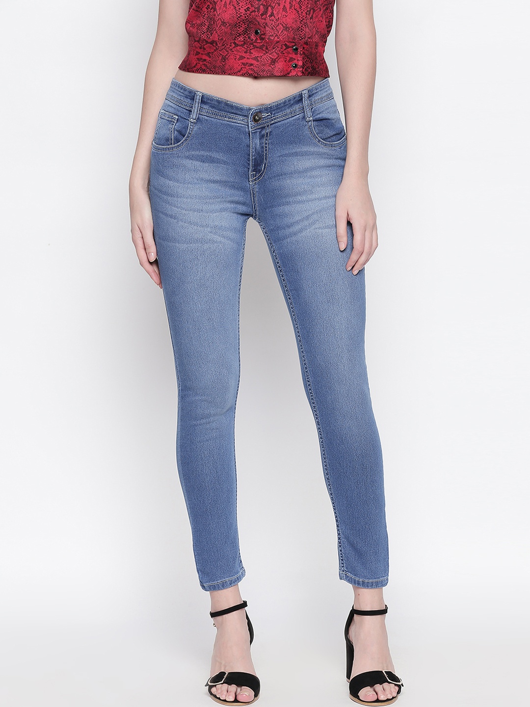 

High Star Women Blue Slim Fit Mid-Rise Clean Look Stretchable Jeans