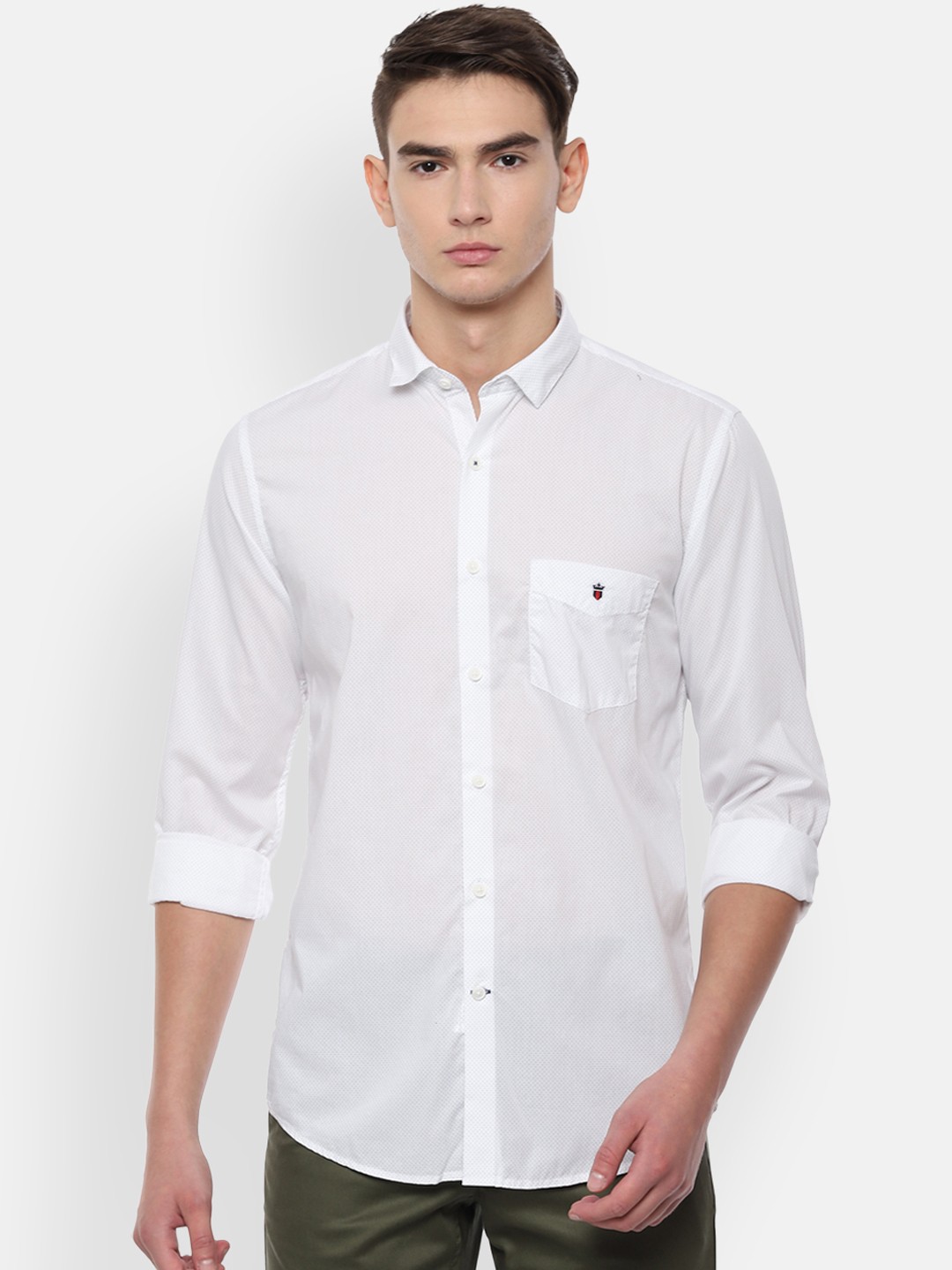 

Louis Philippe Sport Men White Slim Fit Printed Casual Shirt