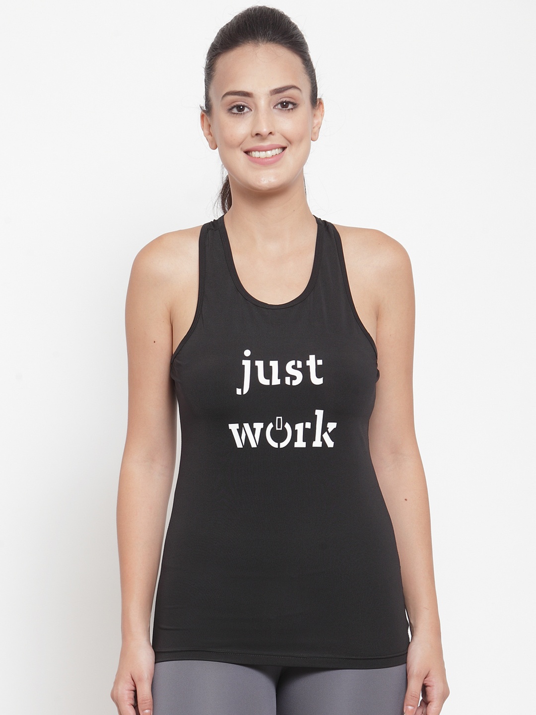 

Boston Club Women Black Printed Round Neck T-shirt
