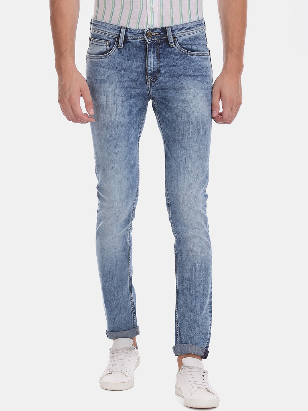 

Arrow Sport Men Blue Justin Skinny Fit Mid-Rise Clean Look Stretchable Jeans