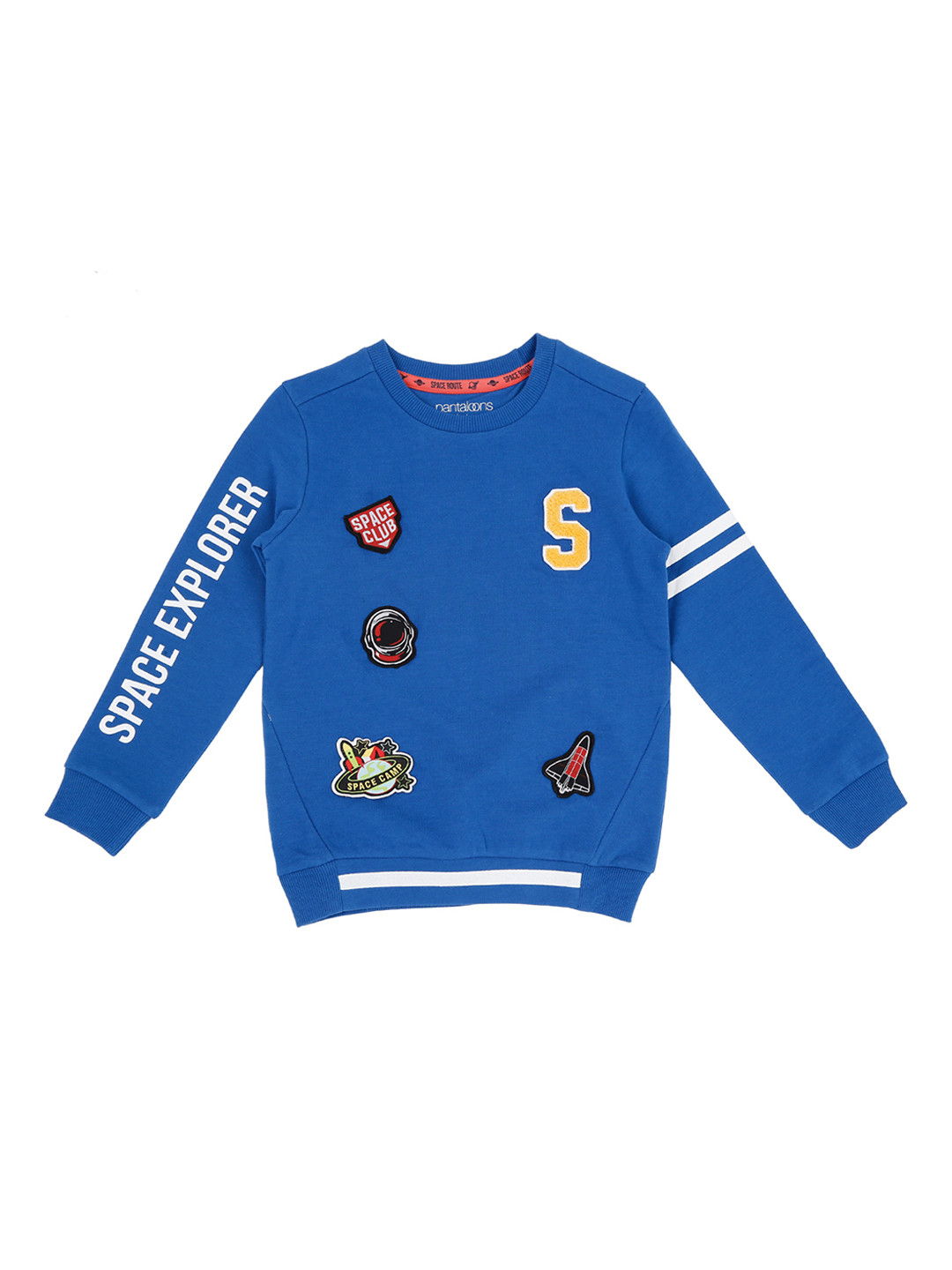 

Pantaloons Junior Boys Blue Solid Sweatshirt