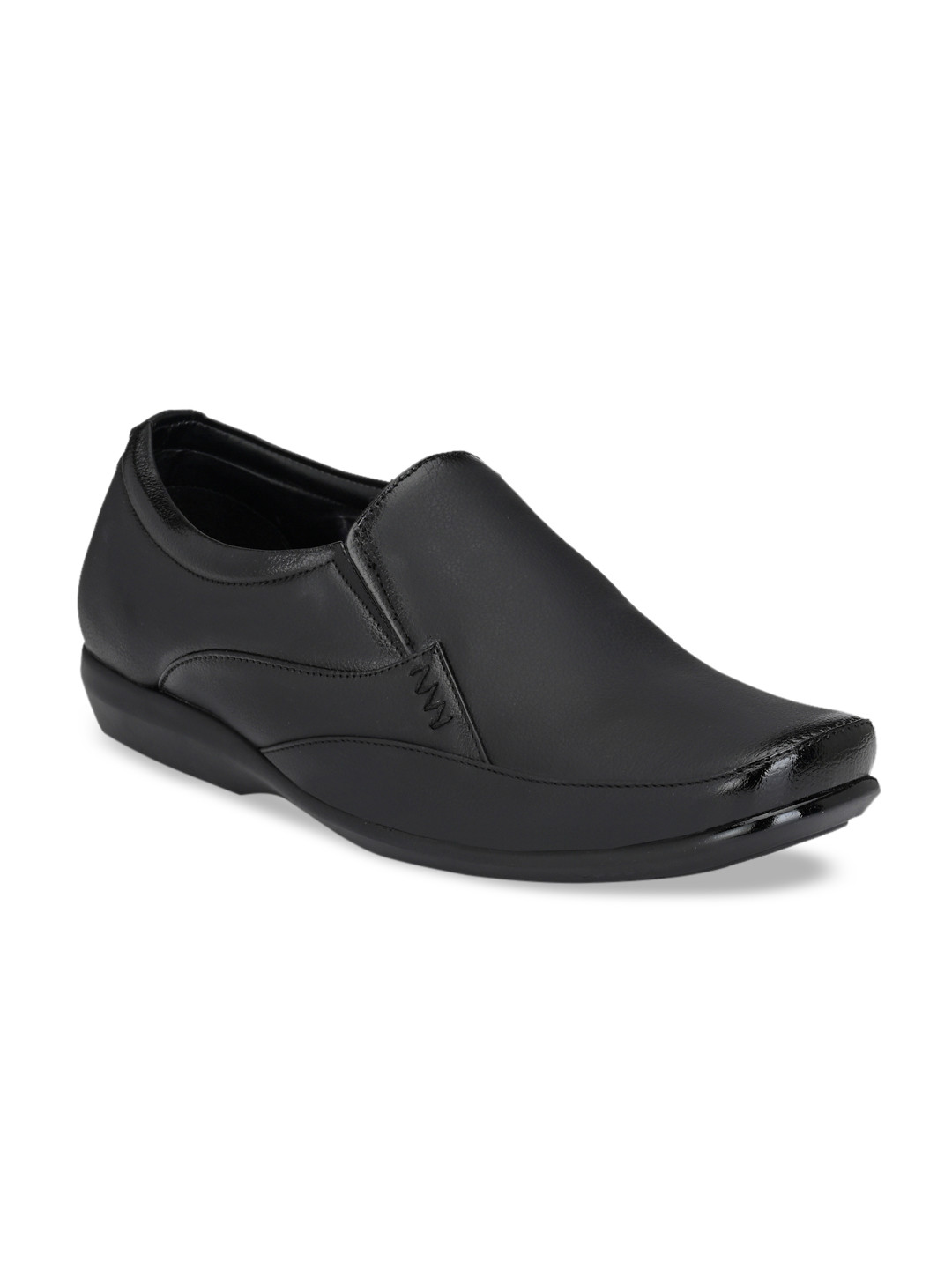 

Prolific Men Black Solid Formal Slip-On Shoes