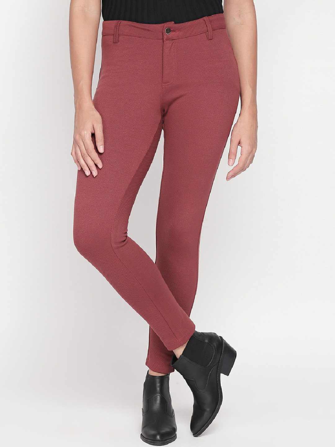 

Honey by Pantaloons Women Pink Regular Fit Solid Regular Trousers