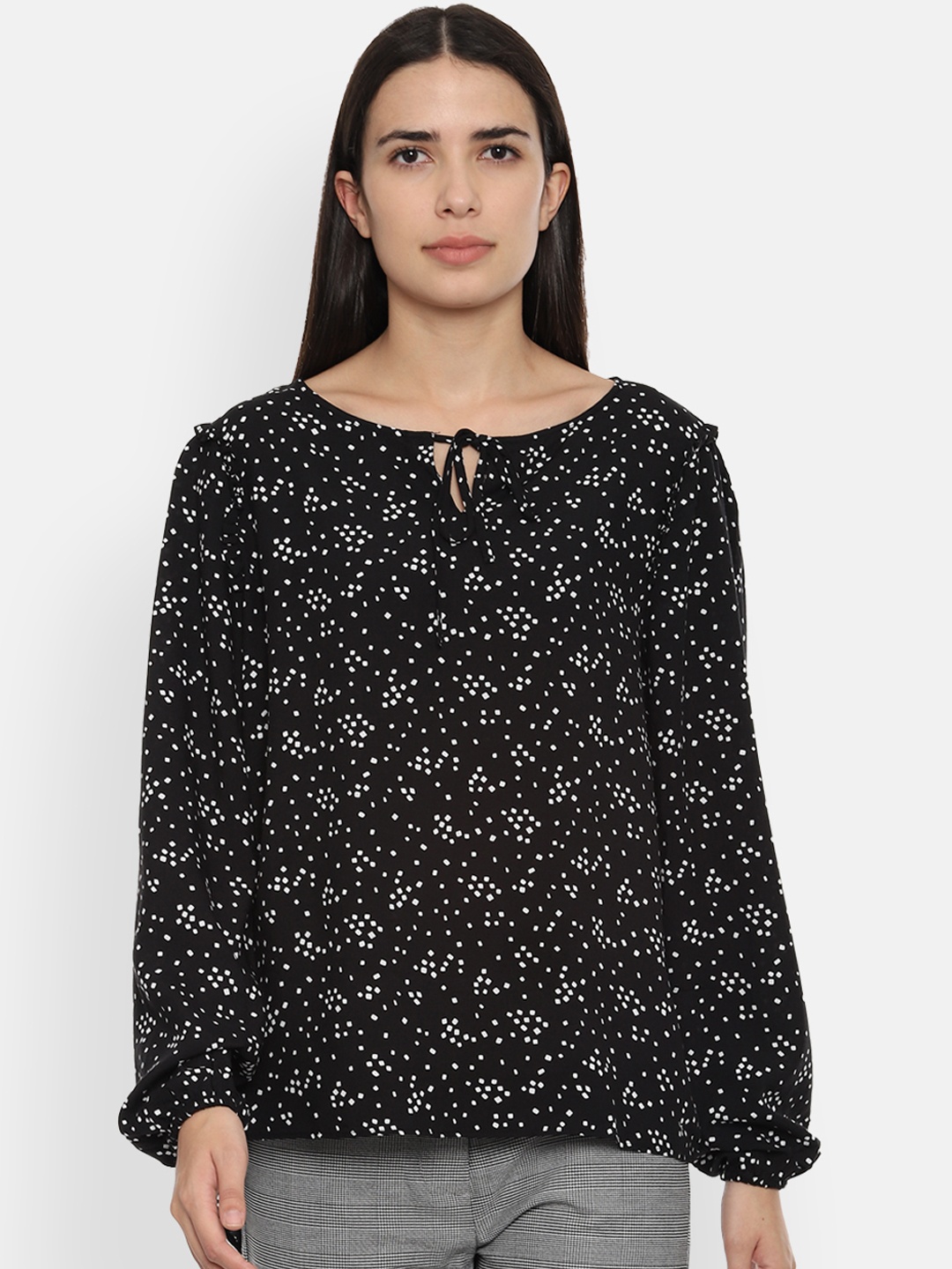 

Van Heusen Woman Black Printed Top