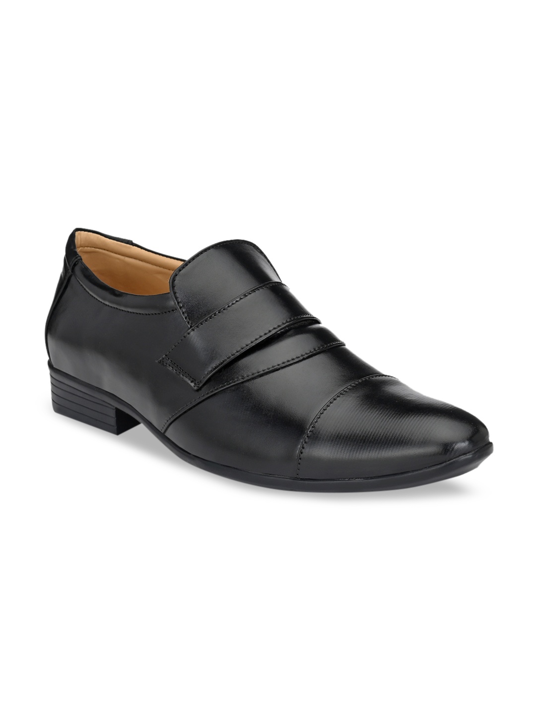 

Prolific Men Black Solid Formal Slip-On Shoes