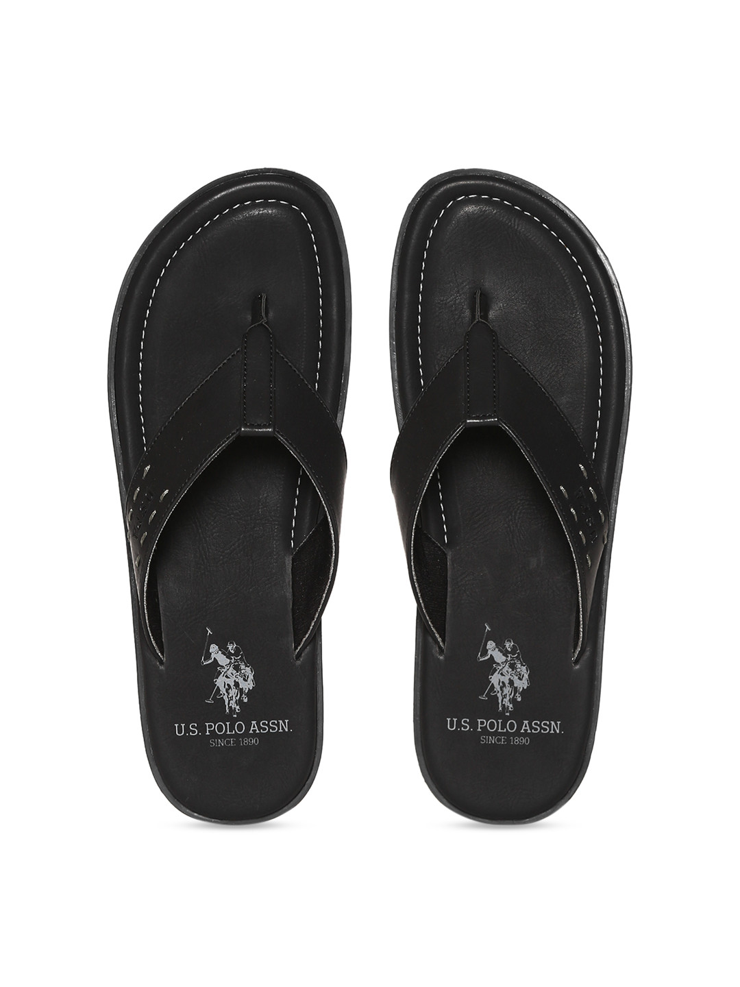 

U.S. Polo Assn. Men Black Solid Sandals