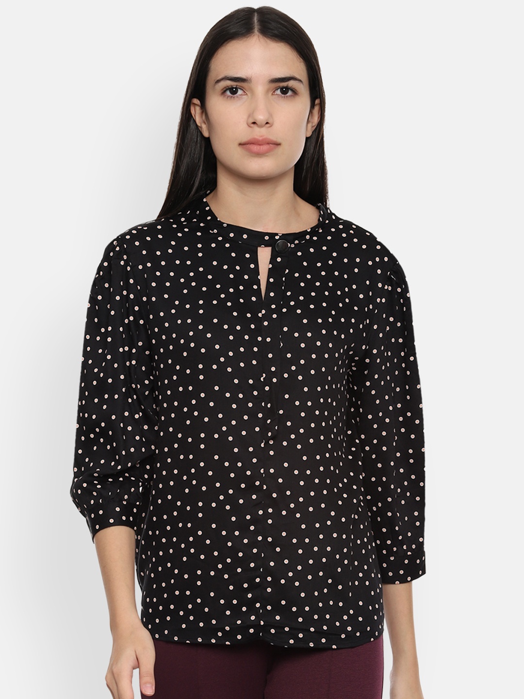 

Van Heusen Woman Black Printed Top