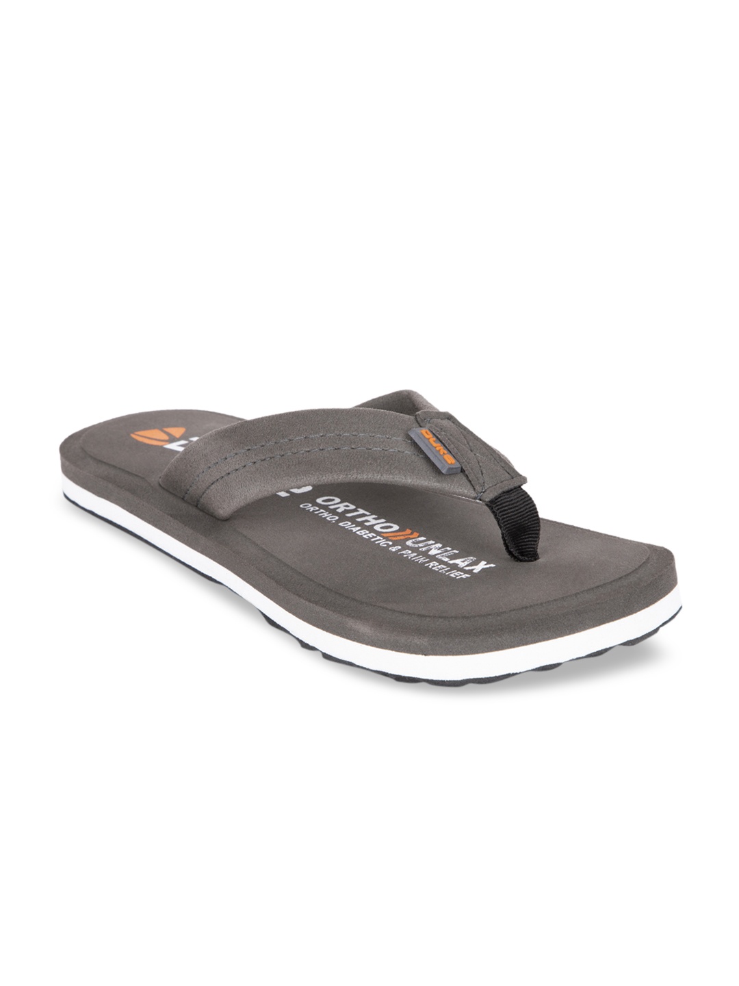 

Duke Men Grey Solid Thong Flip-Flops
