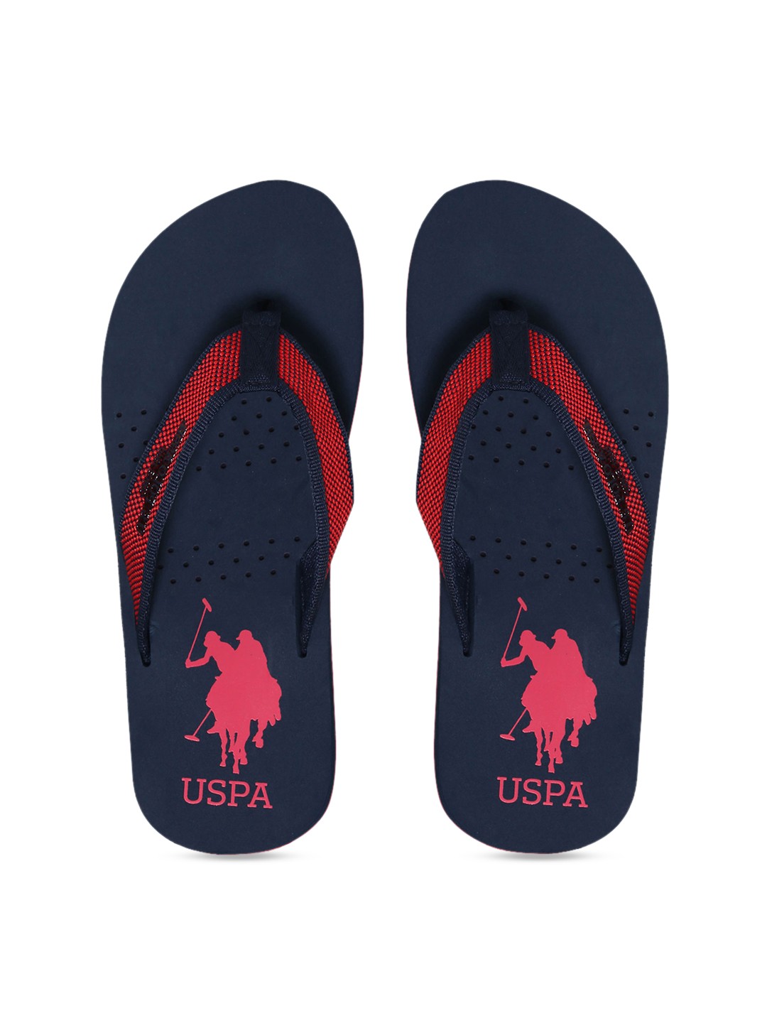 

U.S. Polo Assn. Men Red Solid Thong Flip-Flops