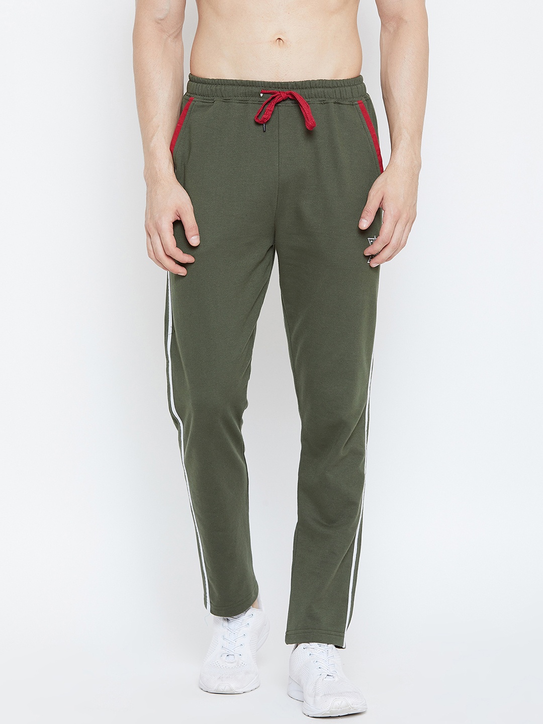 

Adobe Men Green Slim-Fit Solid Track Pants