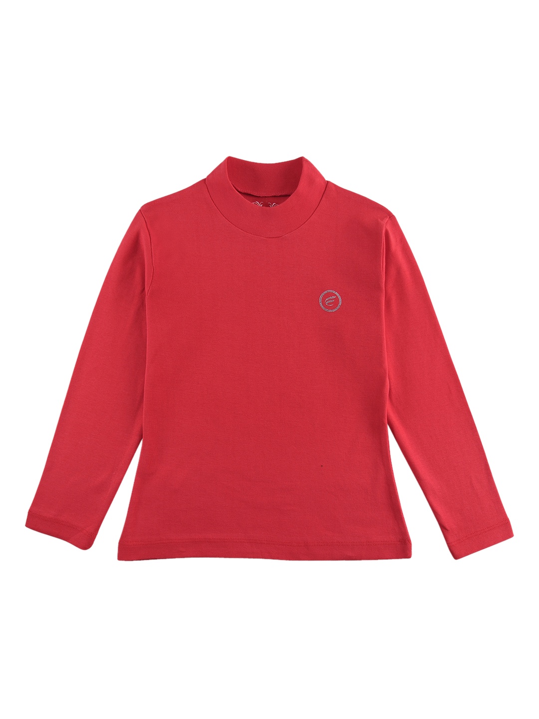 

FEMEA Girls Red Solid Round Neck T-shirt