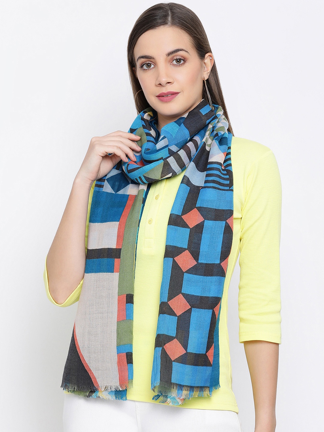 

SHINGORA Women Multicoloured Woollen Printed Stole, Multi