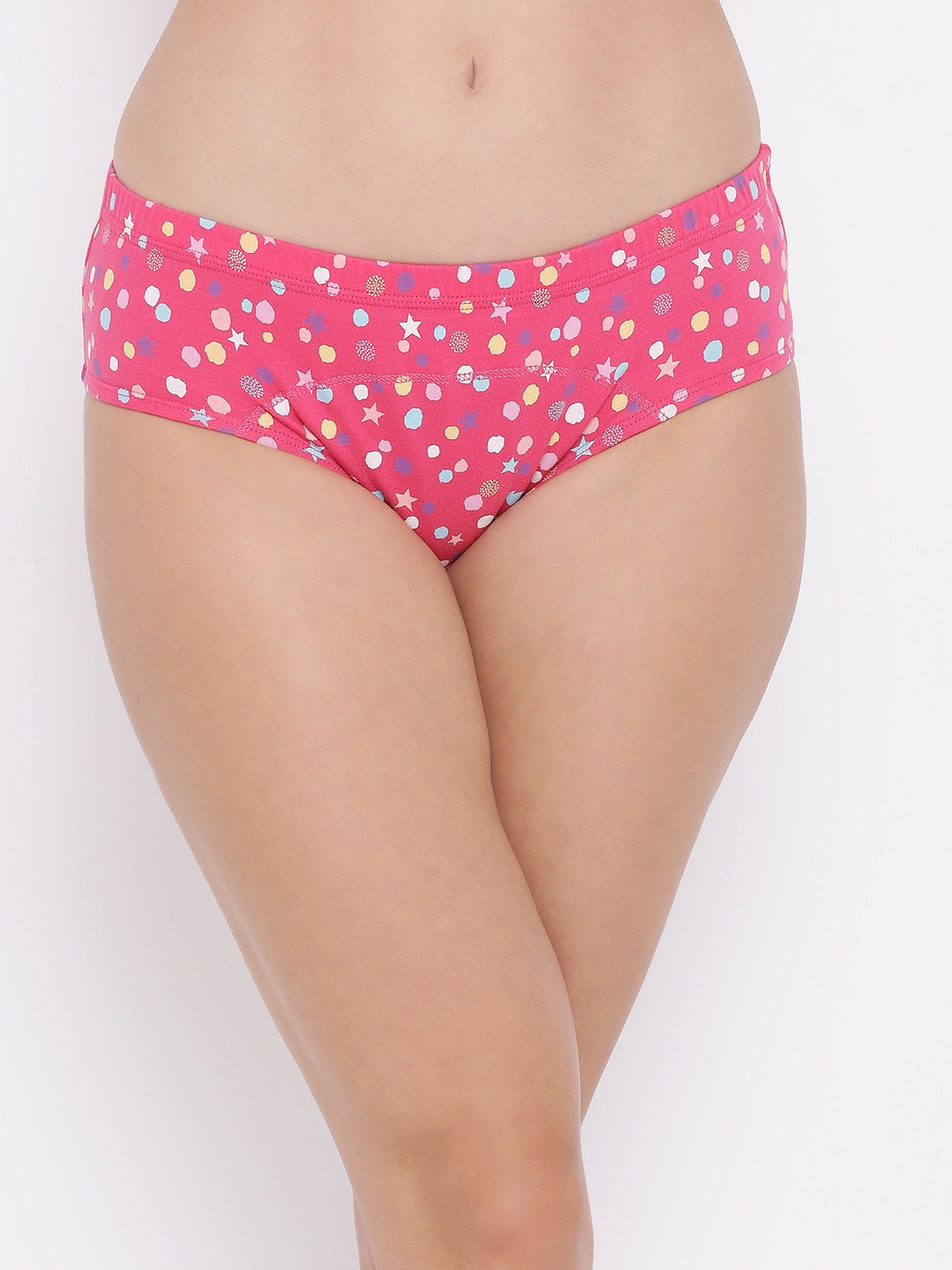 

Clovia Women Pink Printed Hipster Briefs PN2986D143XL