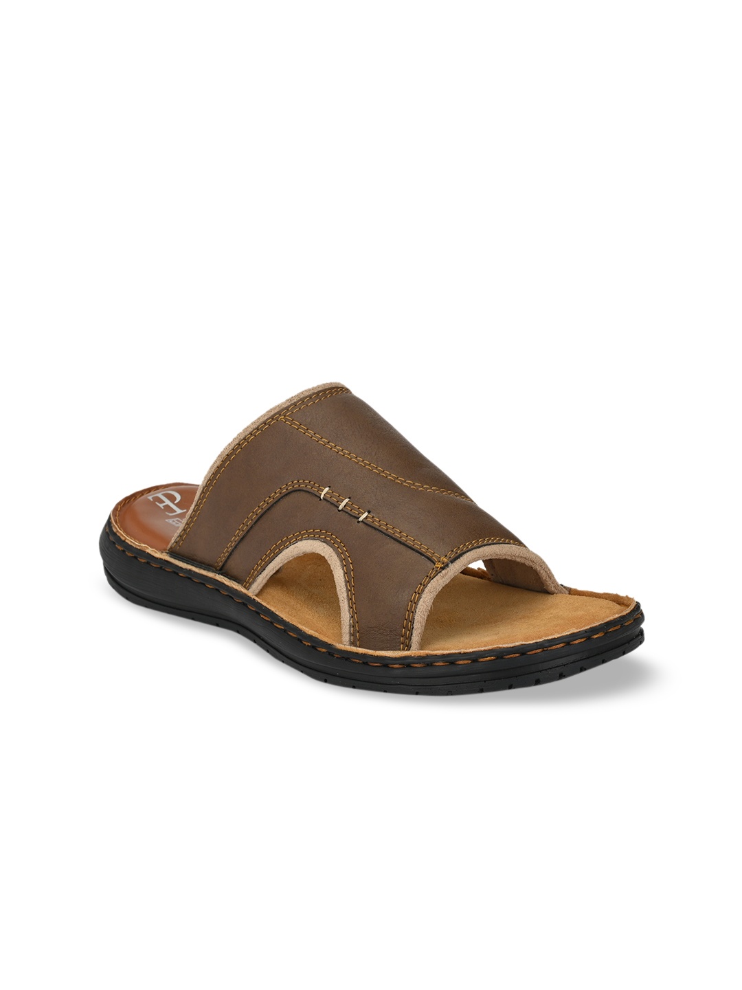 

El Paso Men Brown Solid Comfort Sandals