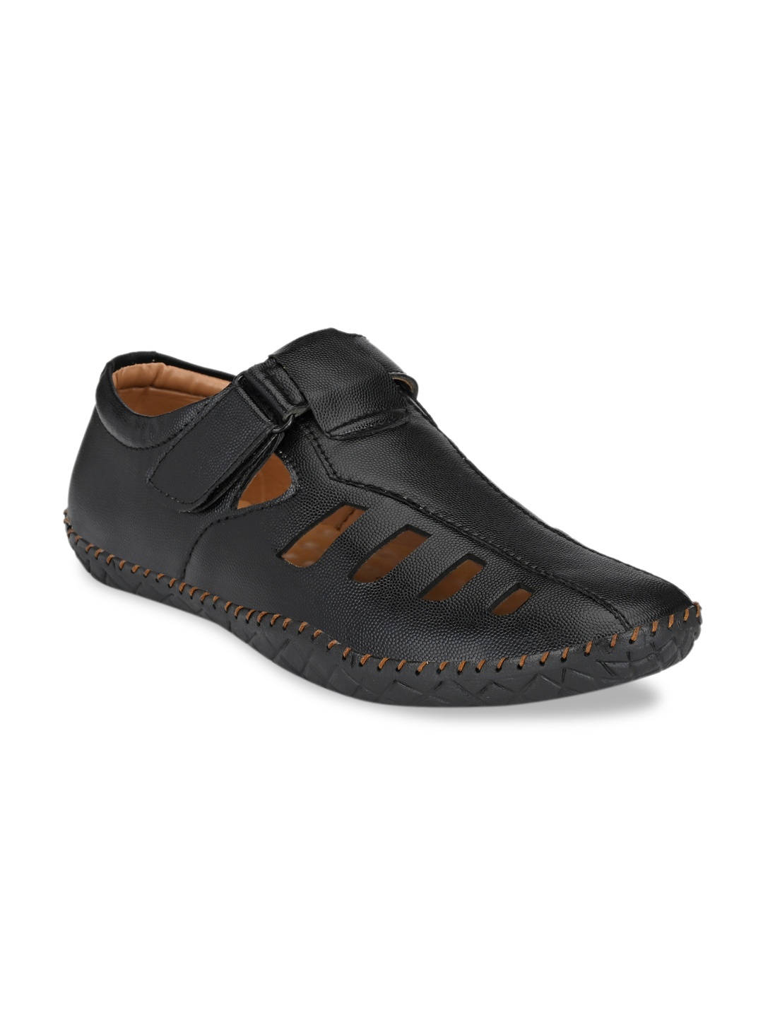 

Prolific Men Black Shoe-Style Sandals