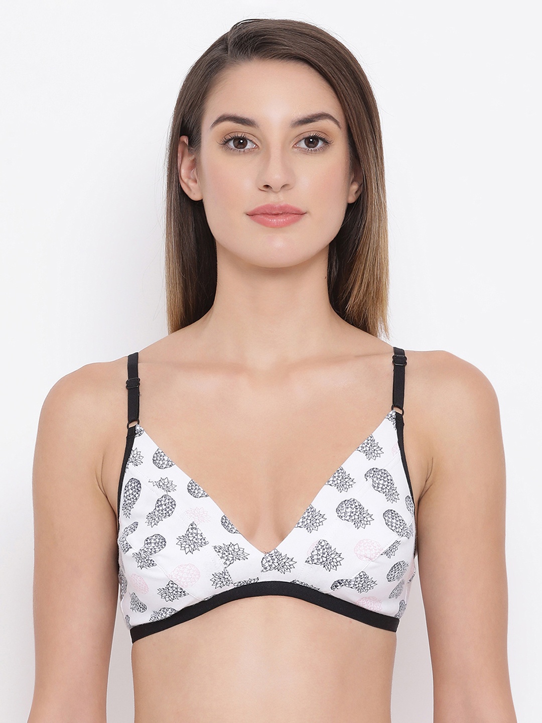 

Clovia Cotton Rich Non-Padded Non-Wired Bra, White