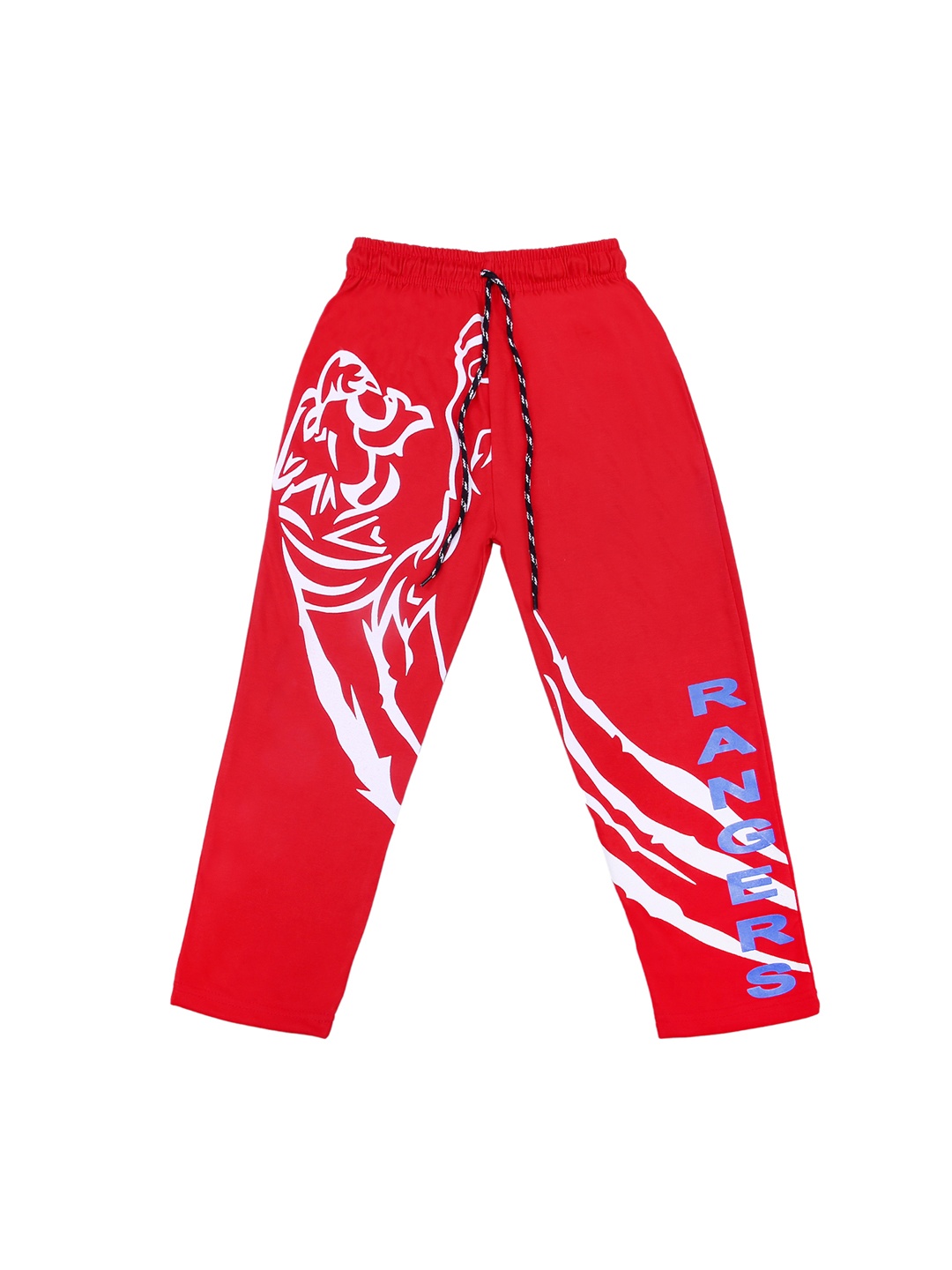 

SWEET ANGEL Kids Red Straight FitPrinted Track Pants