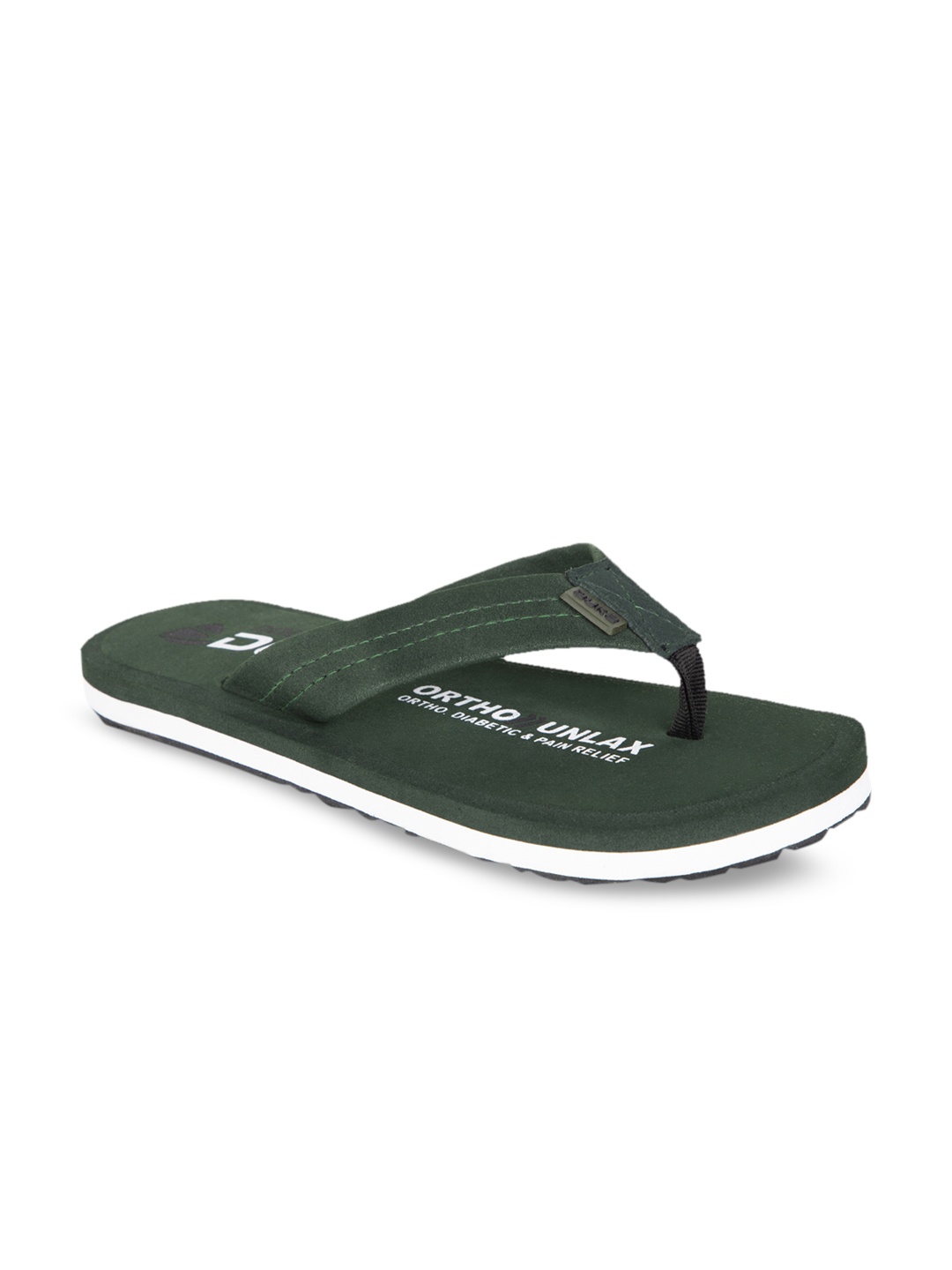 

Duke Men Green Solid Thong Flip-Flops